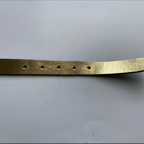DKNY Ladies Black/Gold Belt - Picture 3 of 5